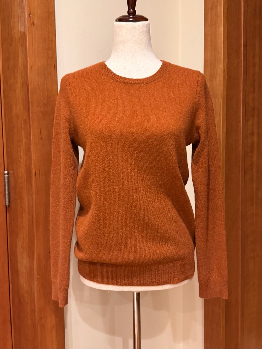 Charter Club Rust Cashmere Crewneck Sweater